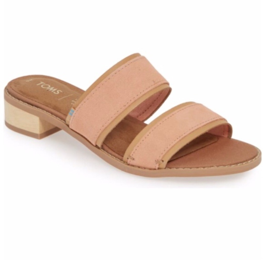 TOMS Coral Pink Suede Mariposa Sandal